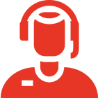 Mask group-2 A red and green image of a person wearing headphones.